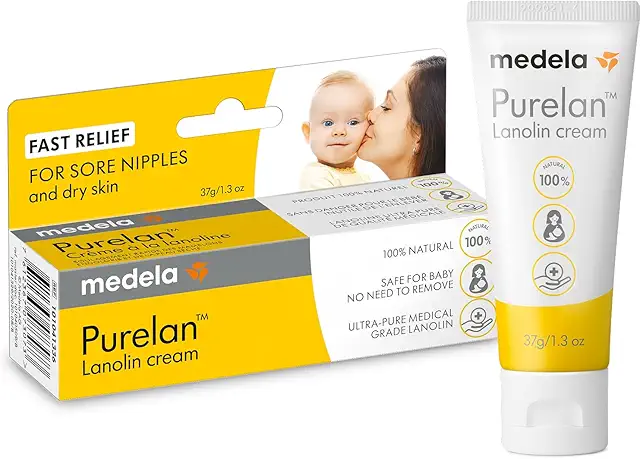 Crème d'allaitement Purelan Medela - Lanoline 100% naturelle pour mamelons douloureux