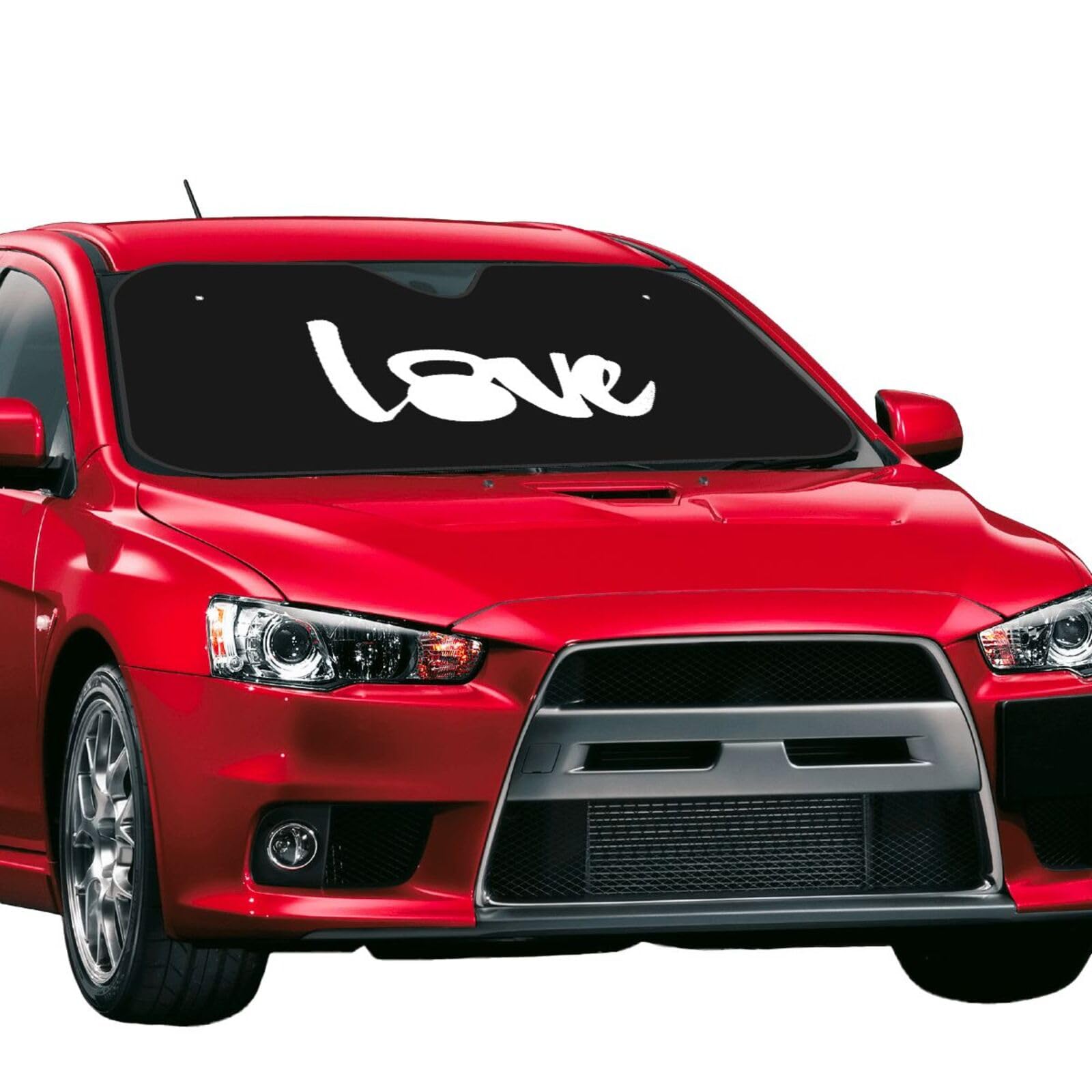 Love Kettle Bell Sports Car Windshield Sun Visor Car Heat Shield to Keep The Vehicle Cool and Sunscreen