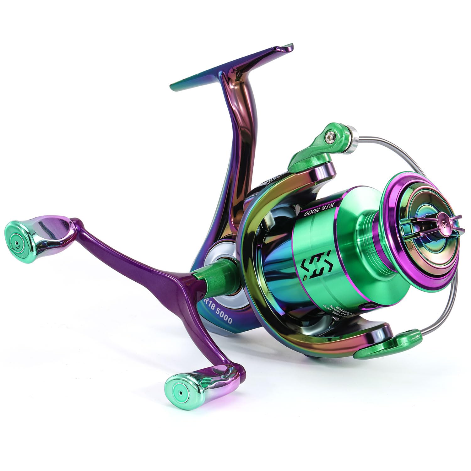 Sougayilang Colorful Spinning Fishing Reel,Quality Ball Bearings Super Smooth High Speed 5.0:1 Gear Ratio for FreshWater