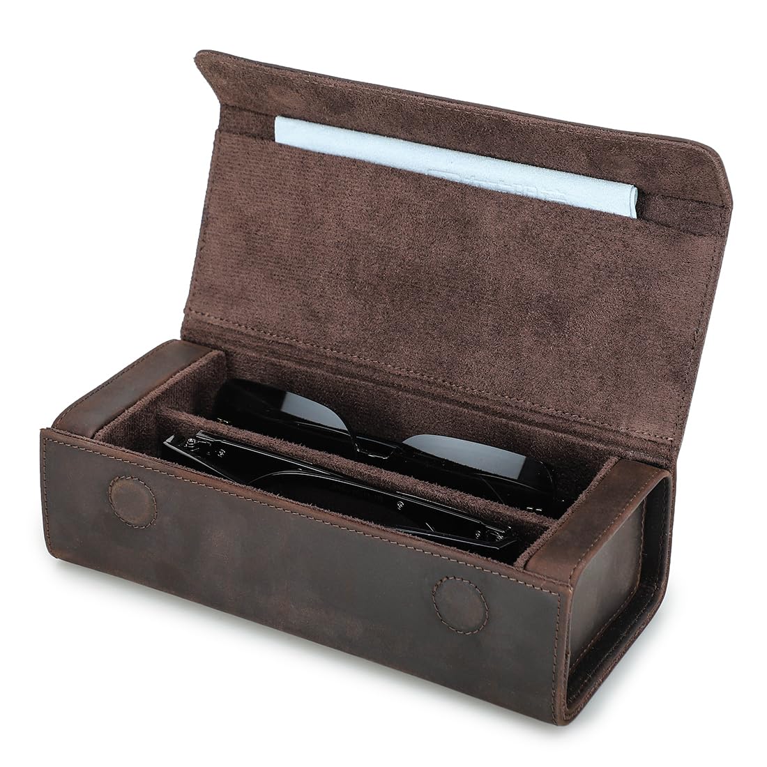 Custodia Rigida Occhiali Da Viaggio - Portatile Con Panno Microfibra, Universale Per Uomo E Donna