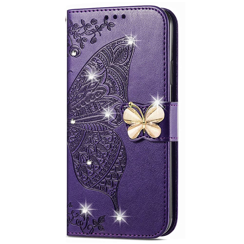 Motorola Moto G32 Case Flip Cover PU Leather Wallet Lotus Butterfly