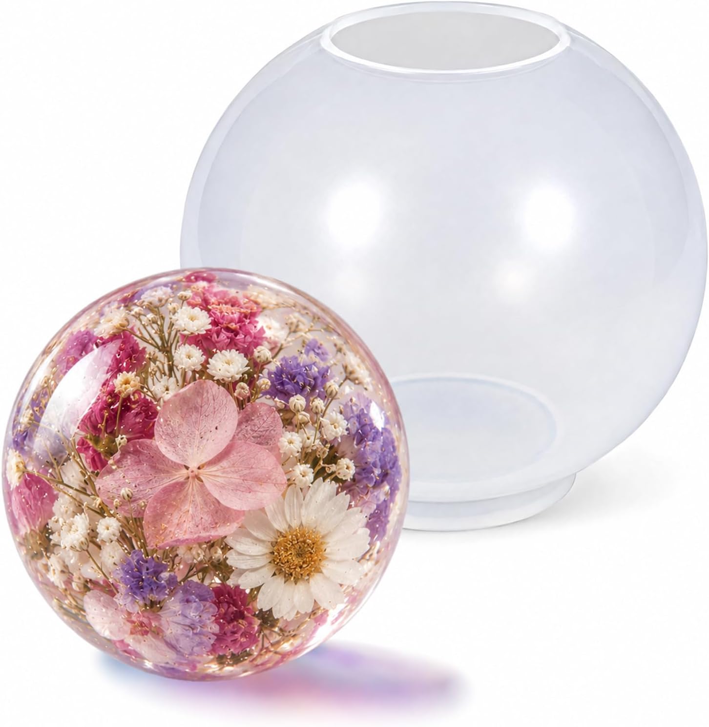 4 Inch Resin Sphere Mold, Seamless Silicone Molds for Epoxy Resin