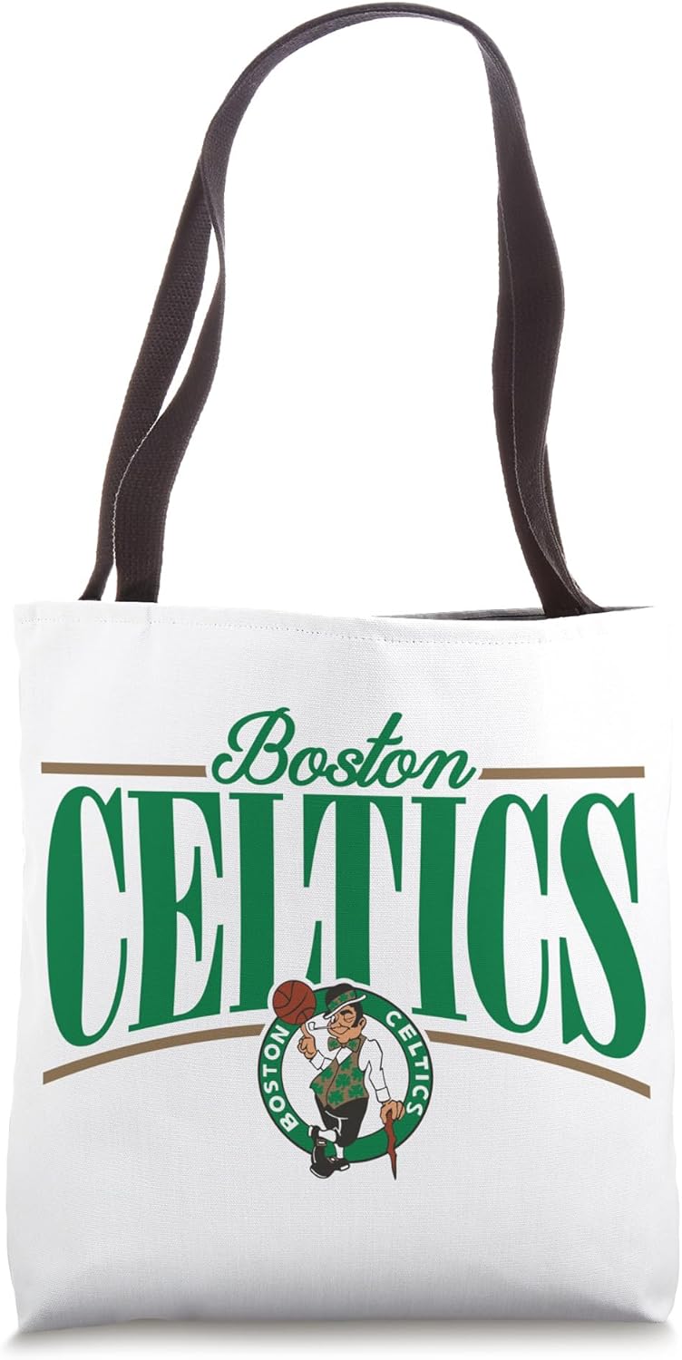 NBA - Boston Celtics Logo Arch Green Gold And White Tote Bag