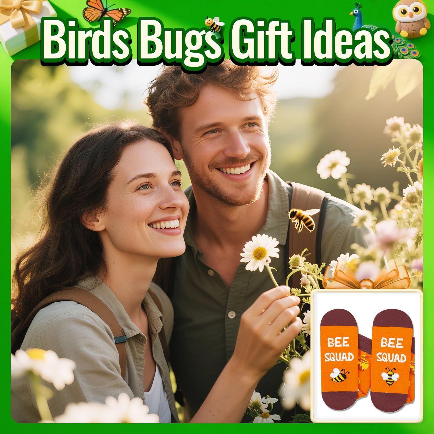 HAPPYPOP Funny Socks for Men Women - Squirrel Raccoon Bear Gifts, Panda Fox Bee Lover Gifts - Image 6