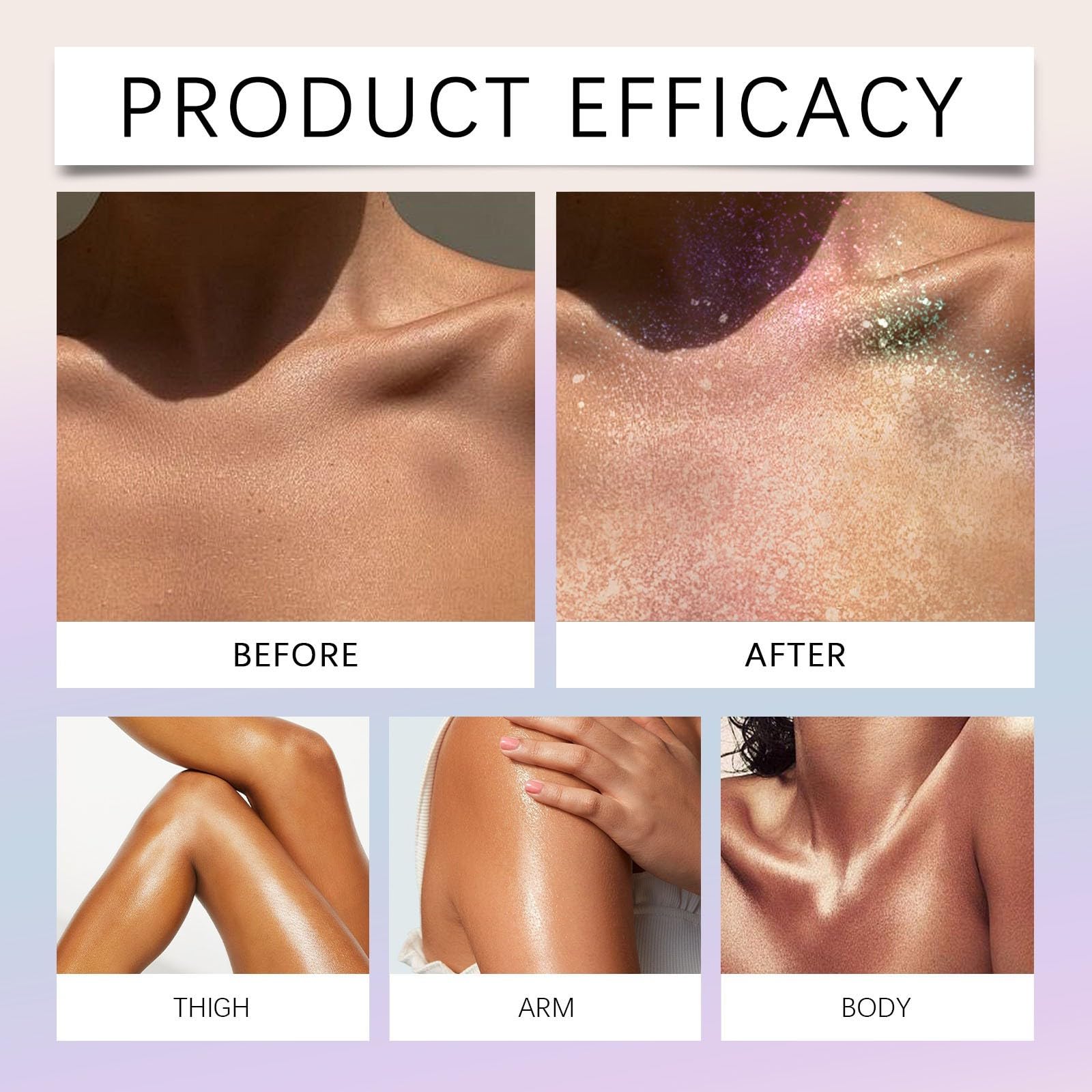 Orphic Shimmer Dry Oil, Orphic Body Shimmer, Body Glitter Oil, Glow Recipe, wielokolorowy, wodoodporny, długotrwały puder brokatowy na festiwal, maskaradę, urodziny (B)