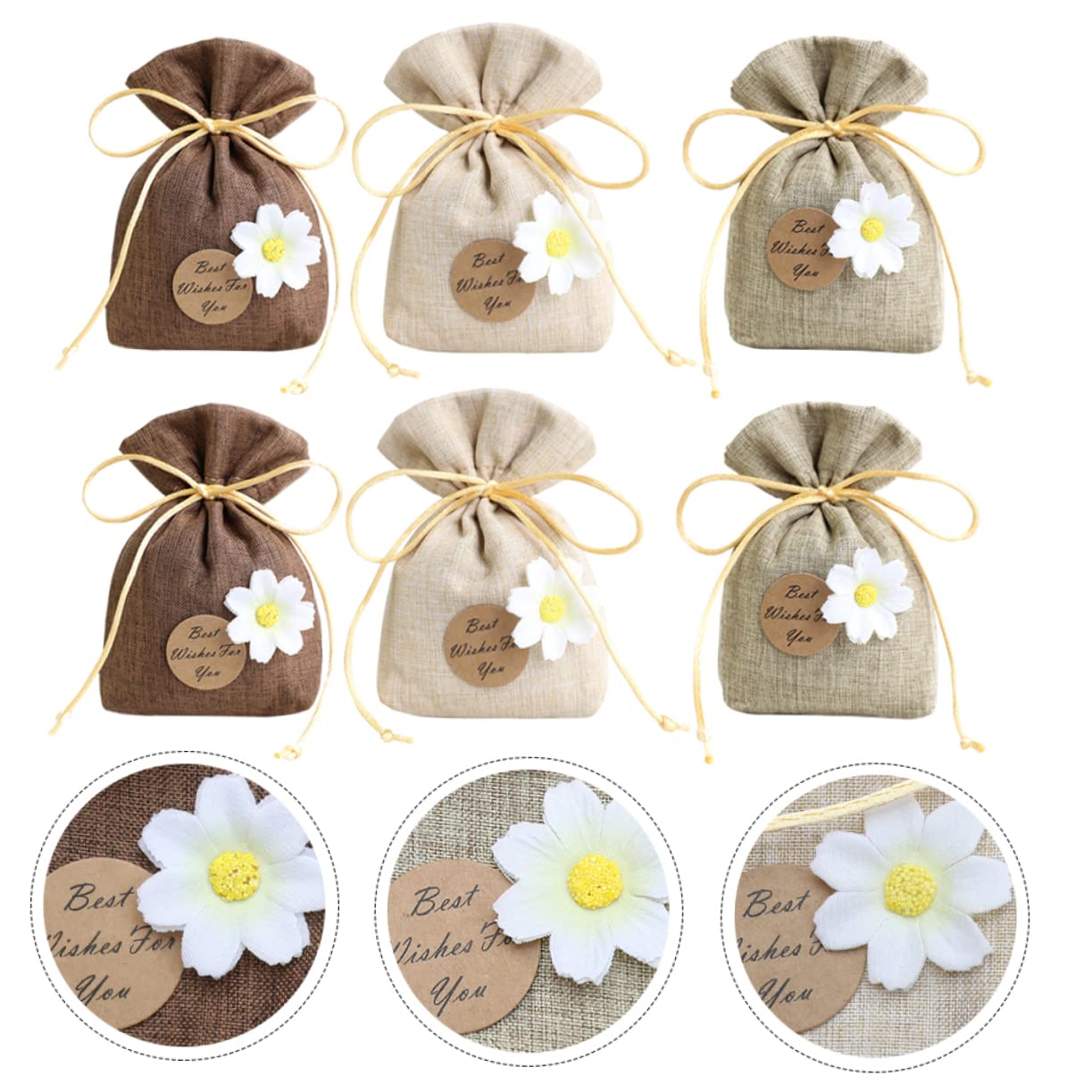 VINTORKY 6Pcs Lavender Sachet Bags for Wardrobe Fragrance Pack Space Saving Hanging for Home Easy to Fill with Dried Lavender