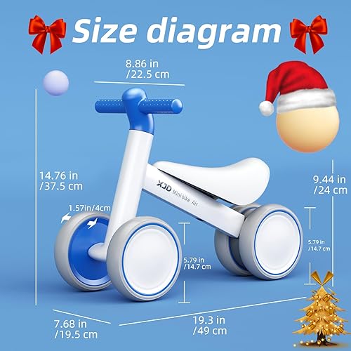 Miniatura 5 de XJD Bicicletas de equilibrio para bebés, juguetes para bebés de 1 año, niños y niñas de 10 meses a 36 meses, bicicleta infantil sin pedales, 4