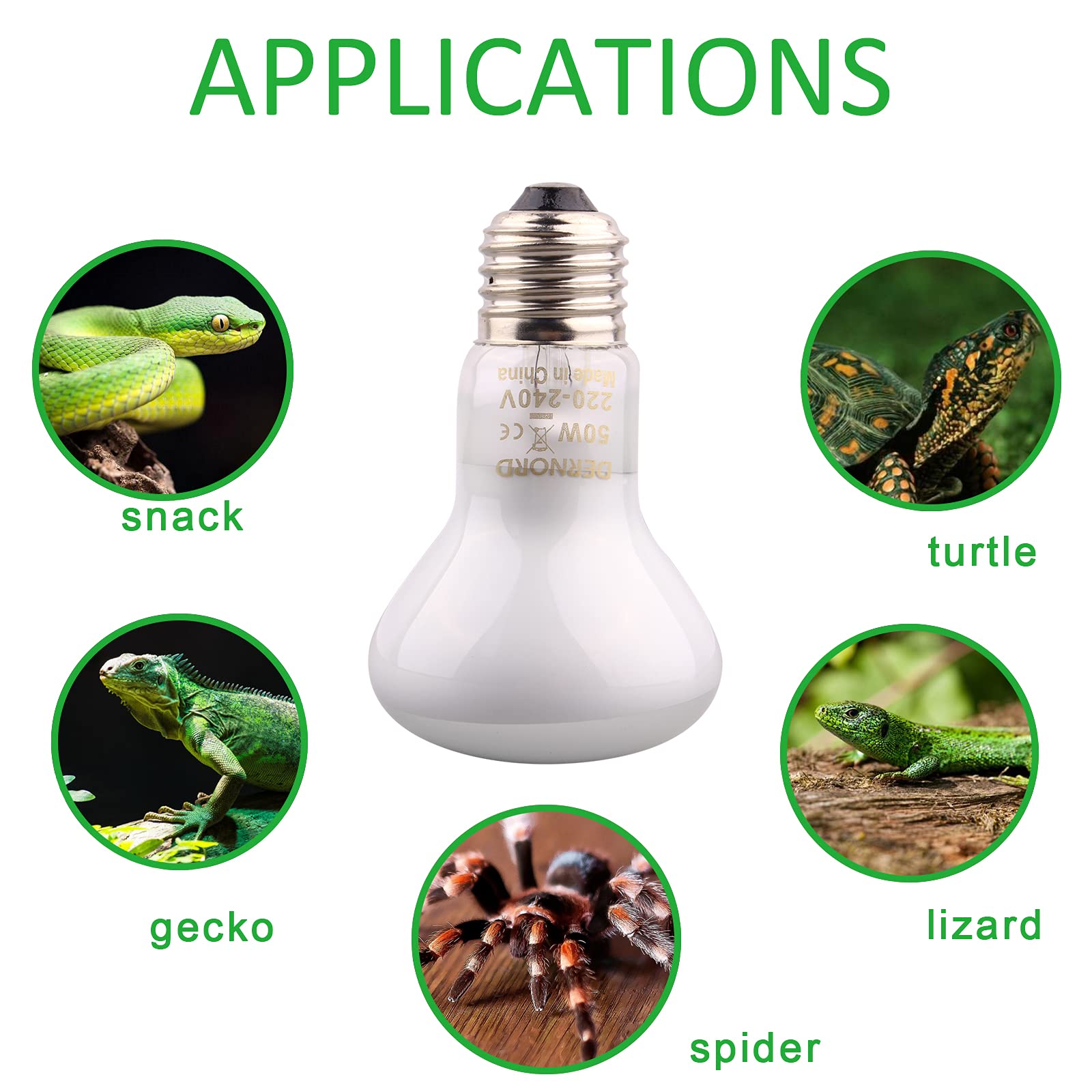 Turtle Dock Heat Lamp Bulbs Reptile Basking Light Spot Daylight For Bearded Dragon Bearded Dragon Light