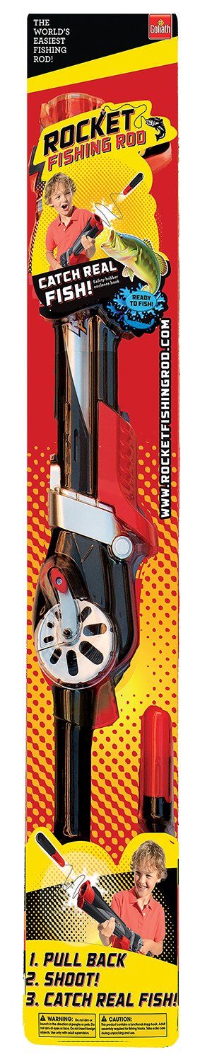 Rocket Fishing Rod - Ready to Fish Kids Fishing Pole - Shoots a Bobber Instead of Casting