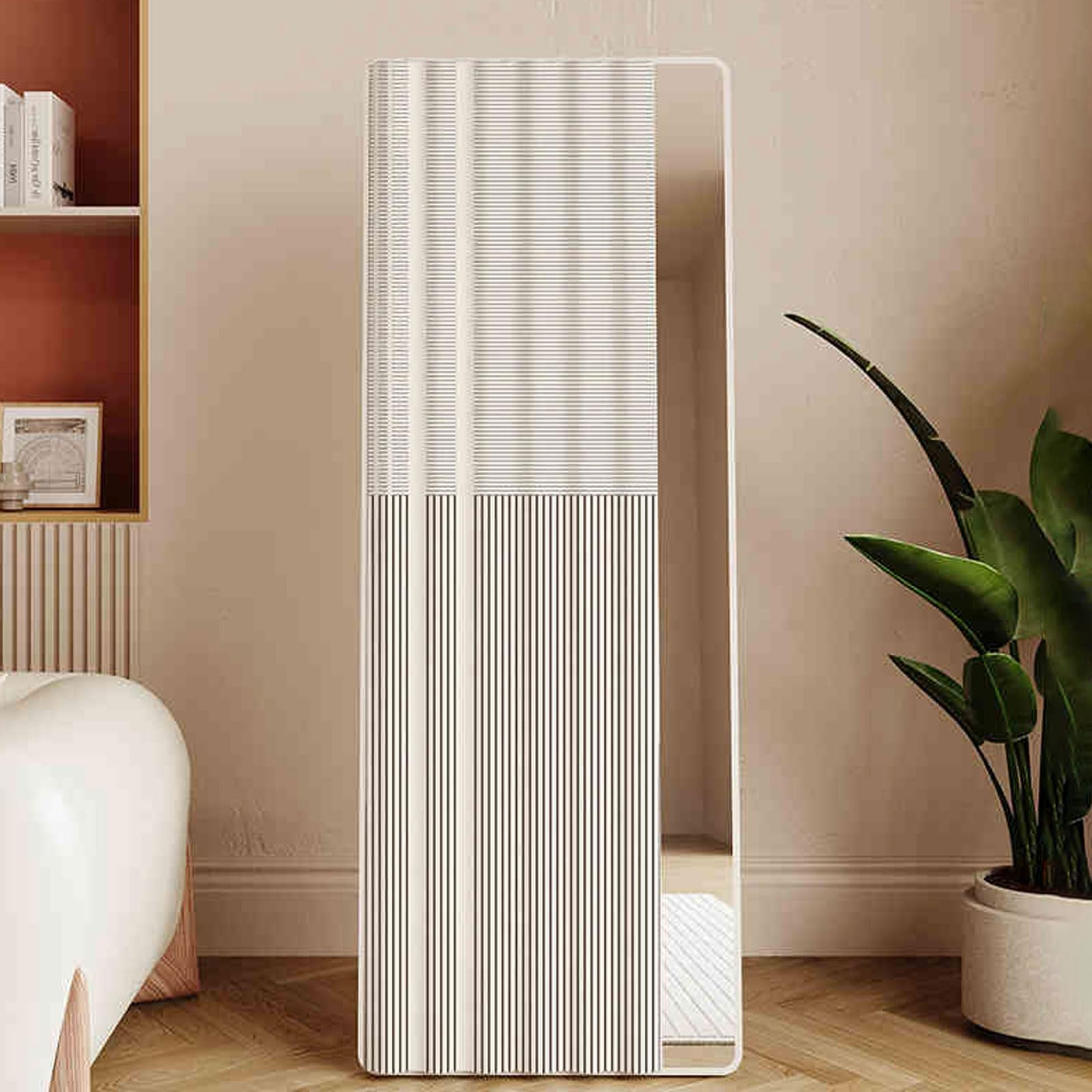 Miroir de chambre anti-poussière avec étagère de rangement