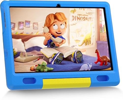 Tableta para niños, tableta Android 13 de 10 pulgadas, tableta para niños, procesador de cuatro núcleos, 6 GB+64 GB (128 GB TF), 5000 mAh, Kidoz