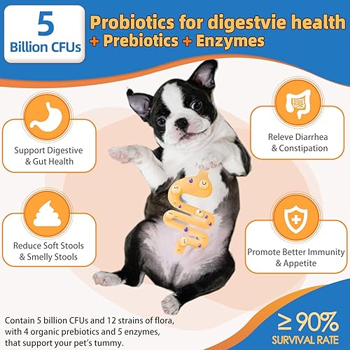 Miniatura 5 de Polvo multivitamínico para perros con glucosamina, vitaminas para perros y suplementos para apoyo inmunológico, suplemento para la piel y el pelaje