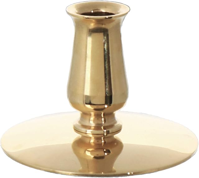 NKlaus 1x Candle Holder Brass gold Candle Holder Thin Altar Candles Ritual Candles Beeswax Candles up to Ø0,9cm Candlestick Wedding 6730