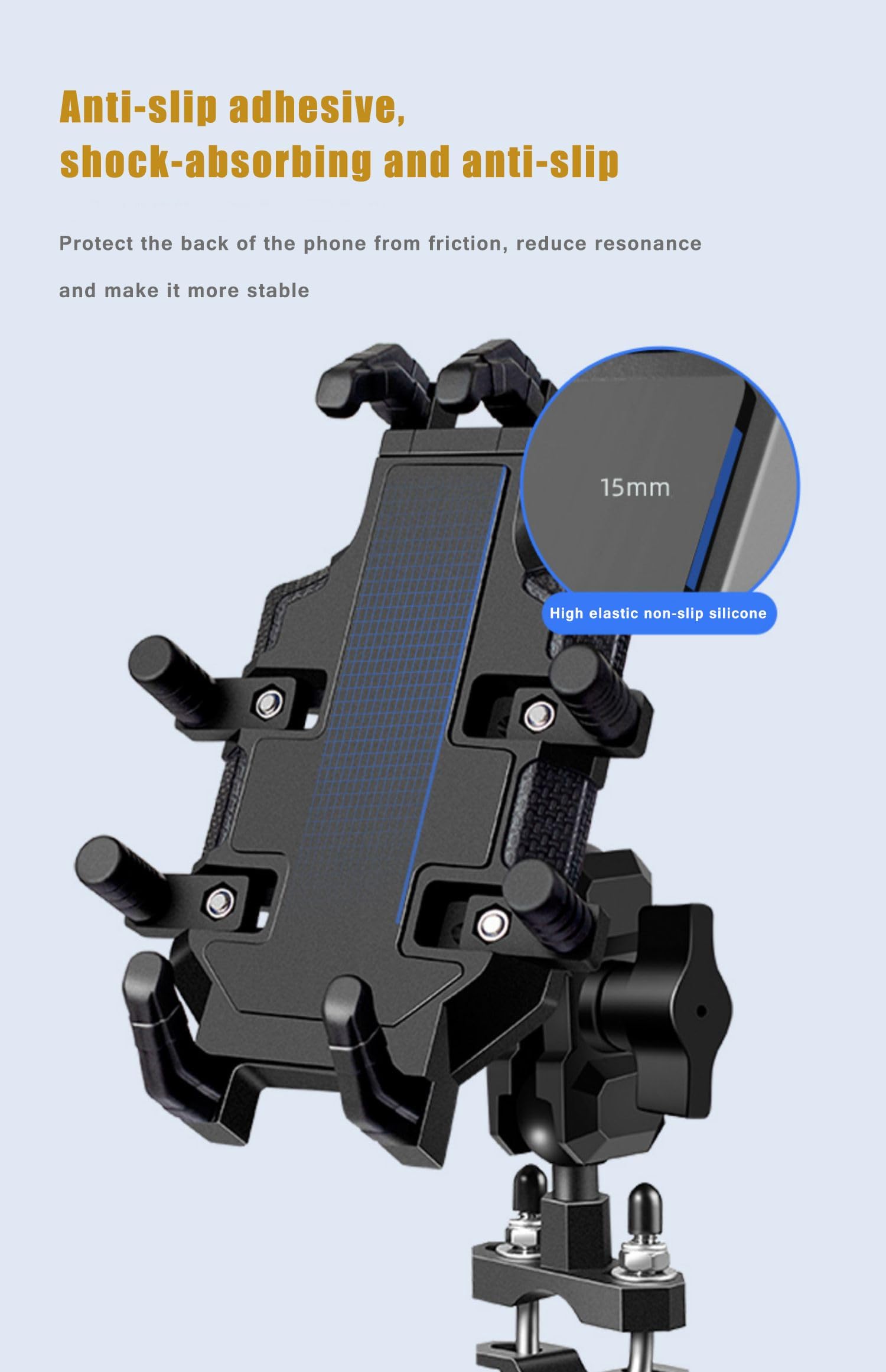 Support Telephone Moto pour Honda CMX1100 2023, 360° Rotation Support Téléphone Moto, Antivibratoire Installation Rapide pour Smartphone 4.7-7.2 Pouces,A Handlebar