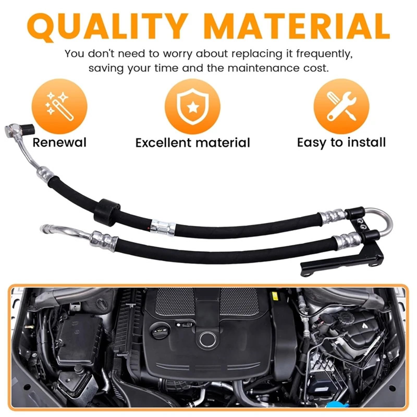 Pompa wspomagania A2514603324 Wąż wysokiego ciśnienia układu kierowniczego do samochodów Mercedes, pasuje do Benz W164 ML350 R350 2006-2013 2514603324
