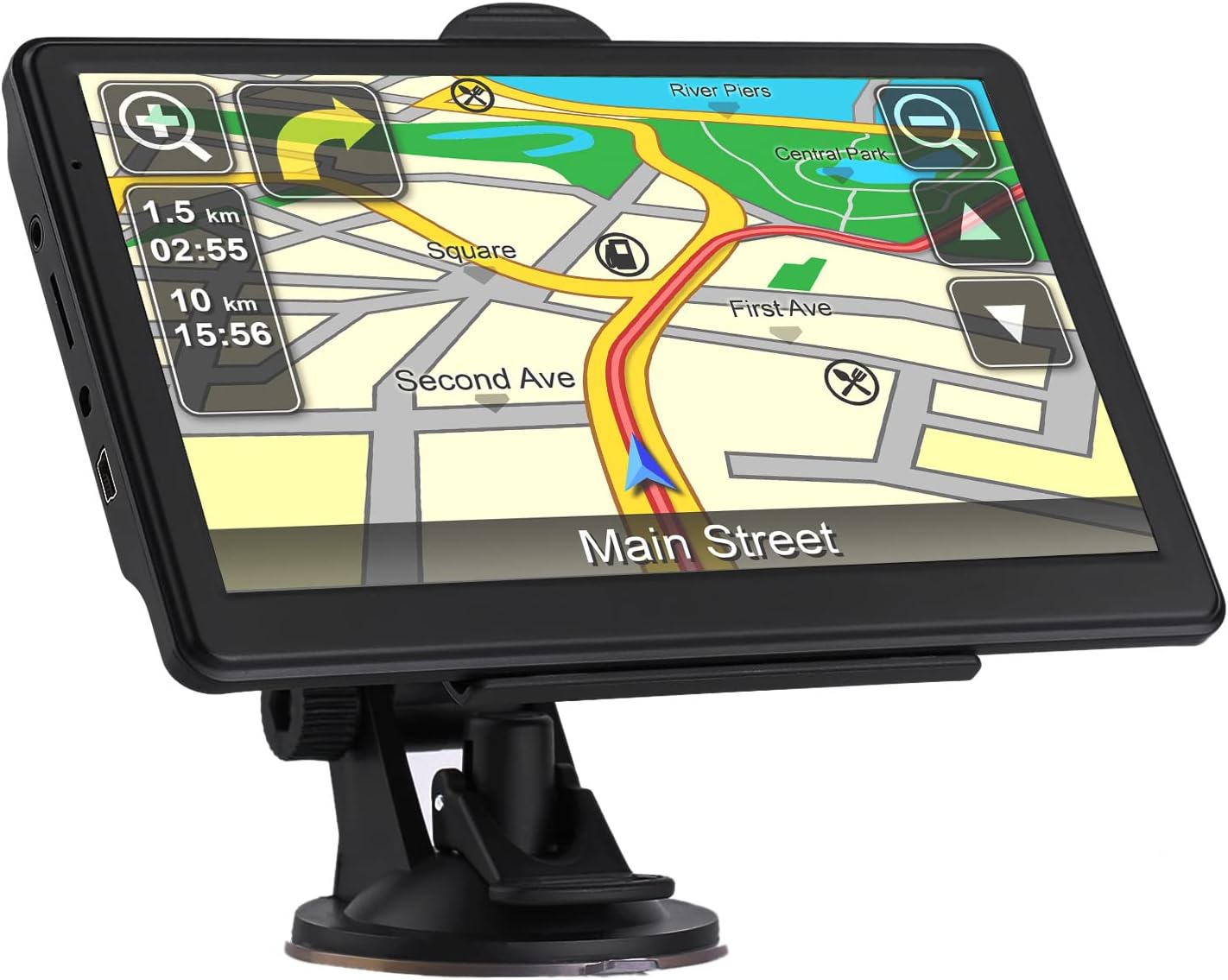 GPS Navigation for Car(7 inch), GPS for Truck Drivers Commercial, RV/Truckers/Trucking GPS Navigation System, Speed Warning, Spoken Turn-by-Turn Directions,Free Lifetime Map Updates