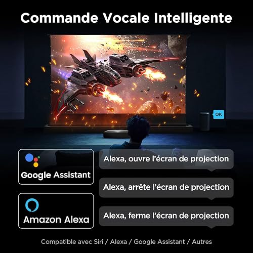 Motorized ALR Screen for Ultra Short Throw Projector, 95% Ambient Light Rejecting, 100 inch, Floor Rising, 4K/8K UHD, Active 3D, Anti Daylight, Electric Retractable Automatic - 8