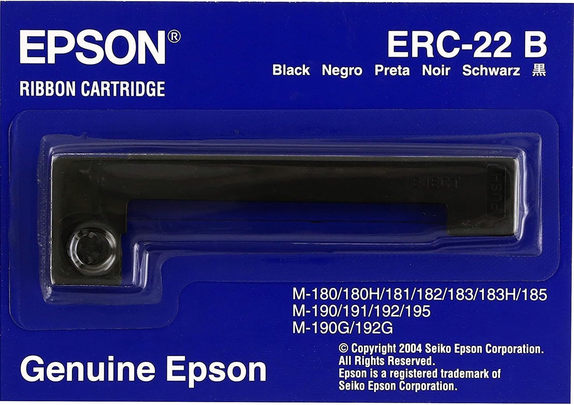Epson ERC 22B, Print ribbon, 1 x Black, Genuine