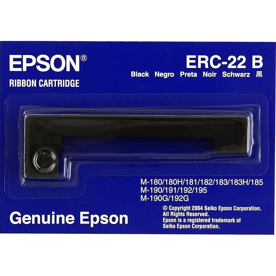 EPSON ERC-22 B リボンカートリッジ 5個セット Amazon.com: Epson BLACK RIBBON CASSETTE FOR 180/ ( ERC-22B