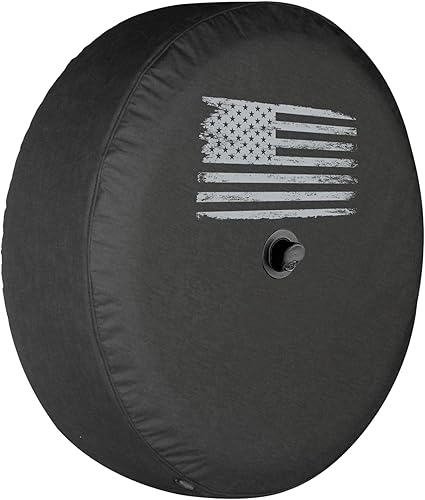 Miniatura 2 de Boomerang Cubierta de neumático suave de 32 pulgadas de EE. UU., bandera envejecida, compatible con Ford Bronco (con cámara de respaldo),