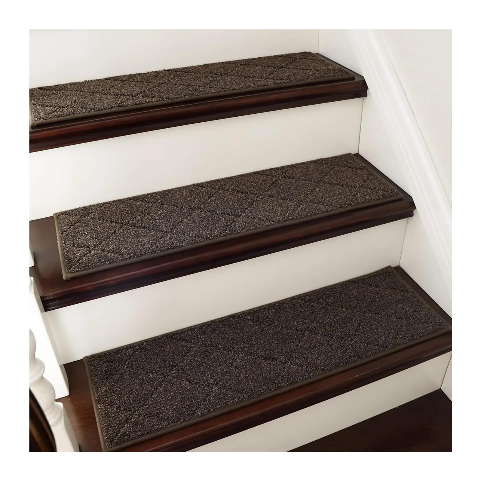 Alfombra antideslizante para escaleras de diseño elegante con base de confort TPE 15 piezas