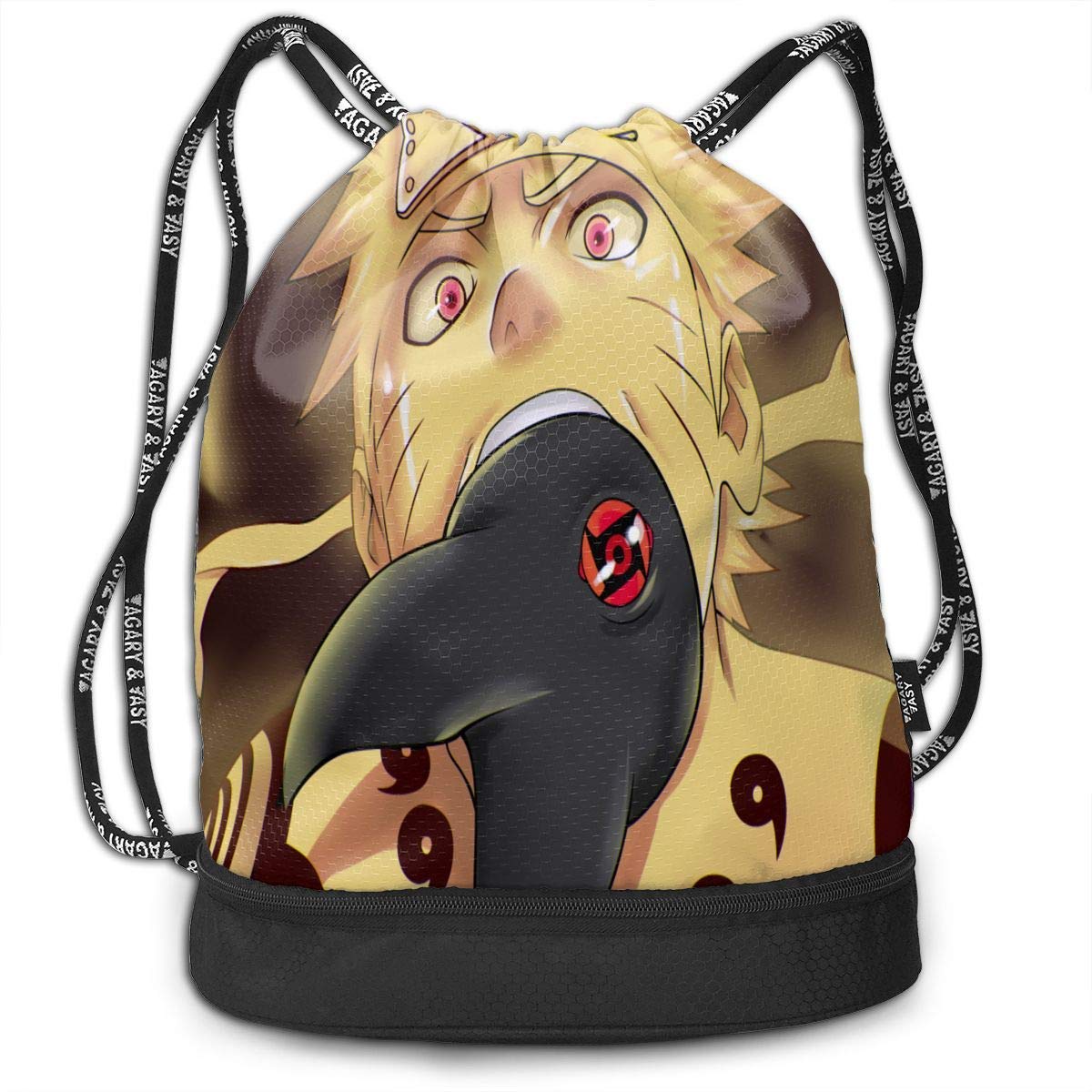 Anime Fashion Lightweight Multifunction Bundle Backpack Shoulder Bags Outdoor Drawstring Bag for Men/Women