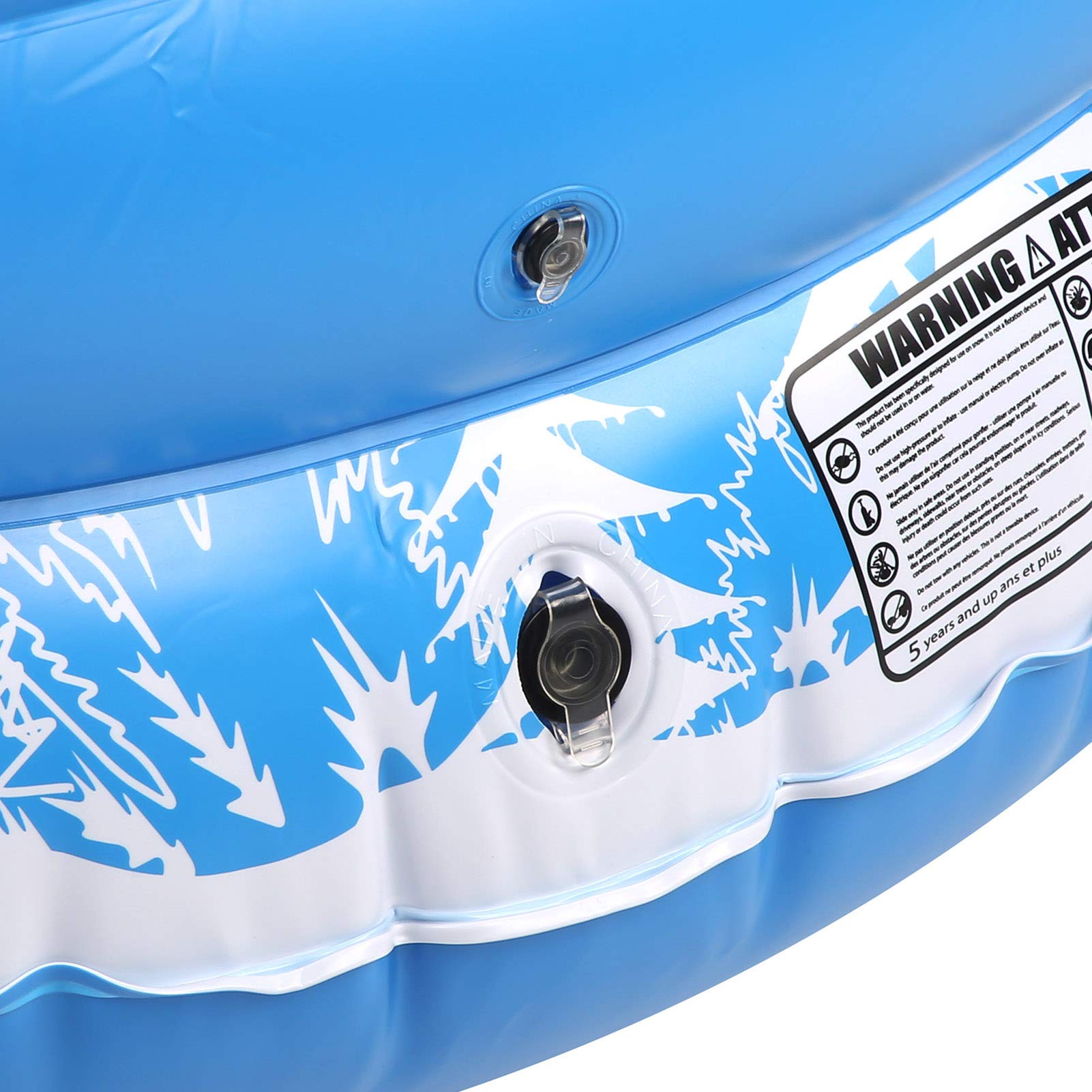 FILFEEL Ski Gonflable d'hiver en PVC pour Enfants et Adultes – pour du Ski Amusant et des Aventures Familiales Sûres