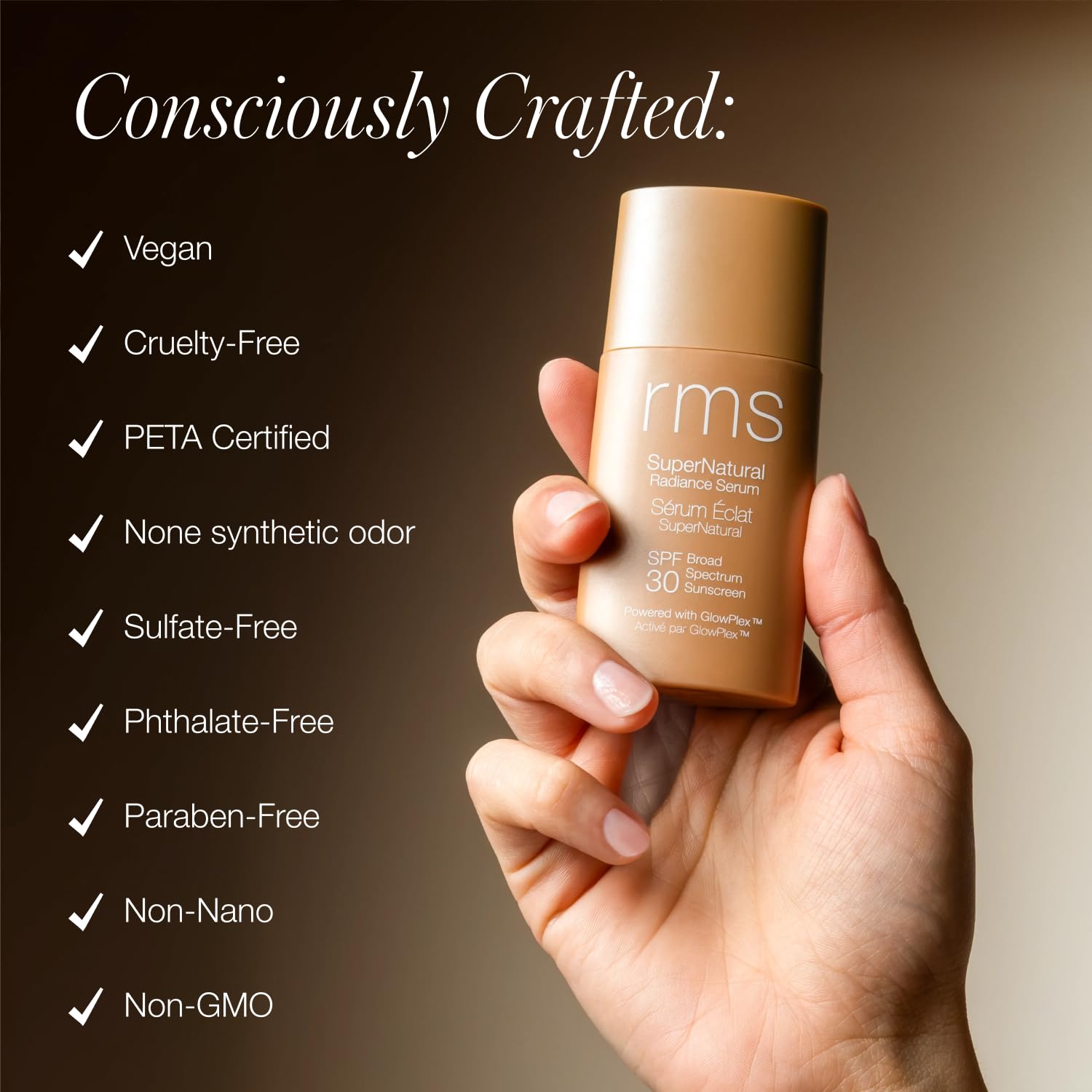 RMS Beauty SuperNatural Radiance Serum SPF 30 Mineral Sunscreen