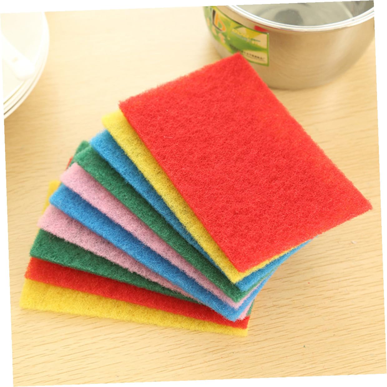 TOYANDONA 100 Piezas Unidades de Esponjas de Limpieza Coloridas para Cocina Estropajos Suaves y Absorbentes para Fregar Vajillas Platos y Utensilios Resistentes y Ligeros Color Aleatorio