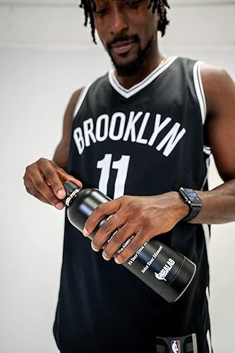 Miniatura 6 de BLACC Bottle Botella de agua aislada de acero inoxidable con licencia oficial de la NBA Brooklyn Nets  Termo de baloncesto de 25 onzas