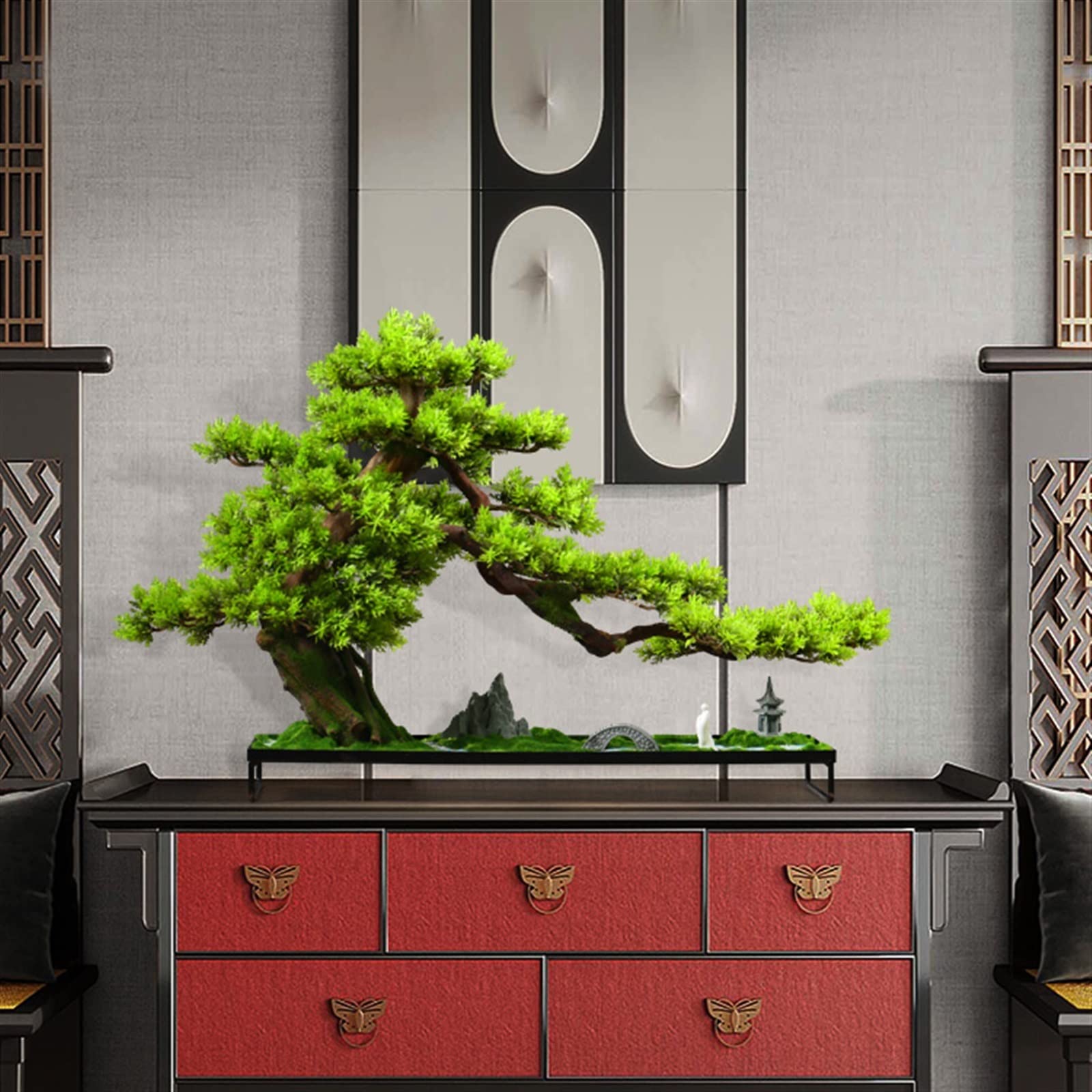 Bonsaiboom, Kunstmatige Kunstmatige Nieuwe Chinese stijl Groene