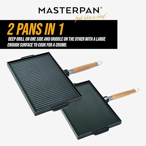 Miniatura 7 de Parrilla antiadherente y sartén con mango extraíble, 15 pulgadas (serie innovadora), negro y marrón