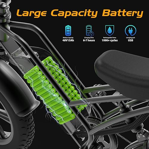 Miniatura 3 de BFISPORT Bicicleta eléctrica para adultos bicicleta eléctrica de 750 W bicicleta eléctrica de 20 pulgadas bicicleta eléctrica de 30 MPH ciclomotor E