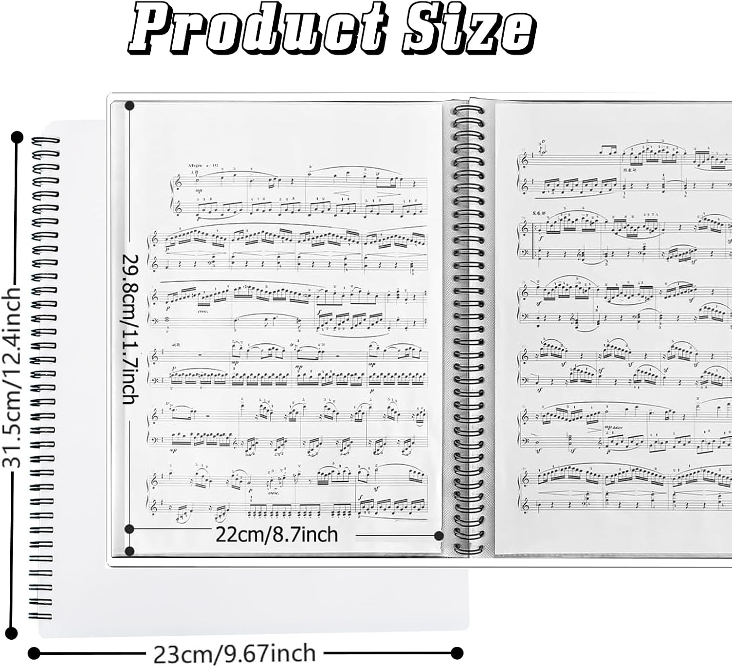 60 Pockets Portfolio Binder with Plastic Sleeves, Presentation Book Display 120 Pages File Folder for Artwork, Sheet Music, Document, Diamond Painting image 3