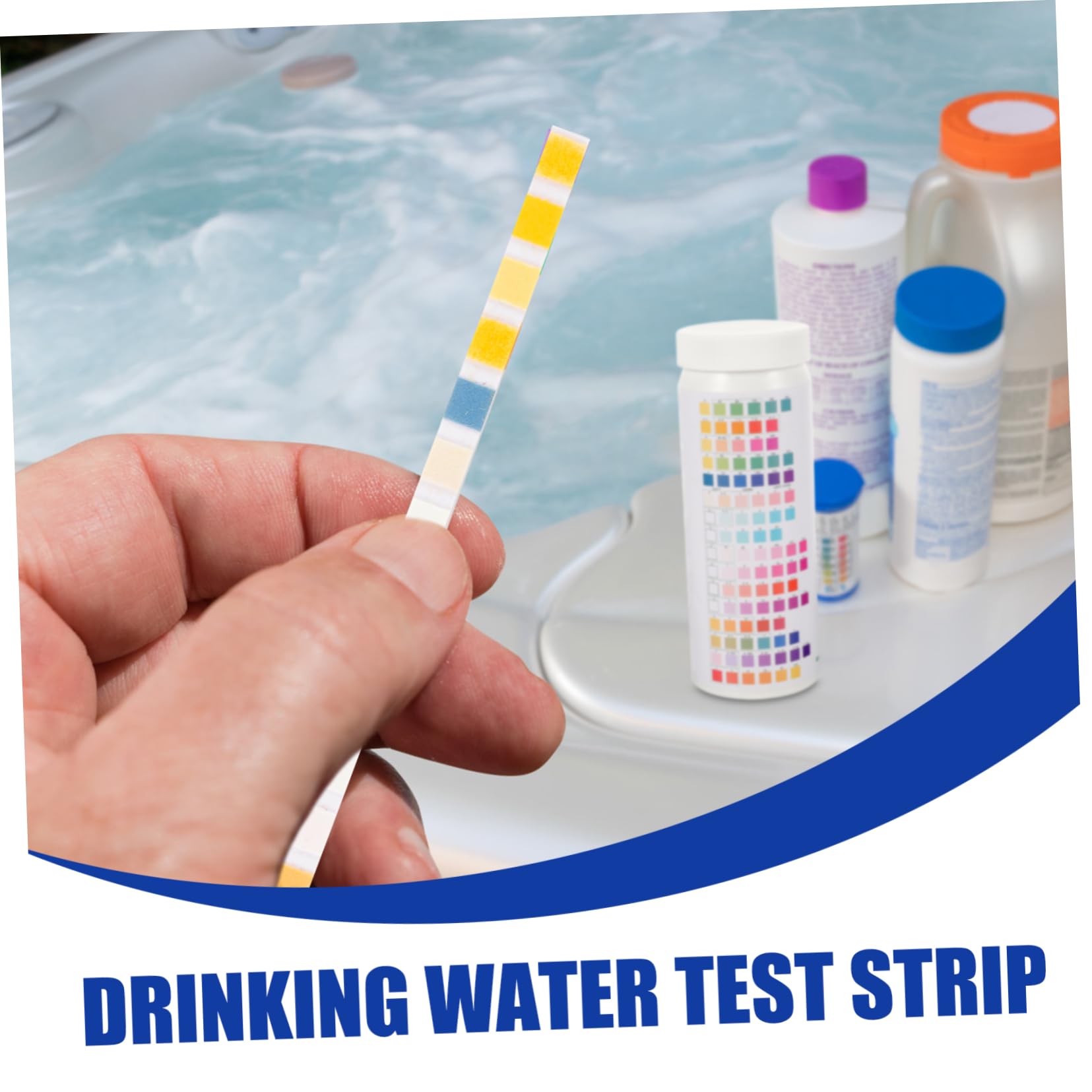 INOOMP 150piezas Tiras De Prueba De Agua Para Análisis De Calidad Del Agua Potable Pruebas Fáciles y Portátiles Incluye Goteros y Tubos De Ensayo