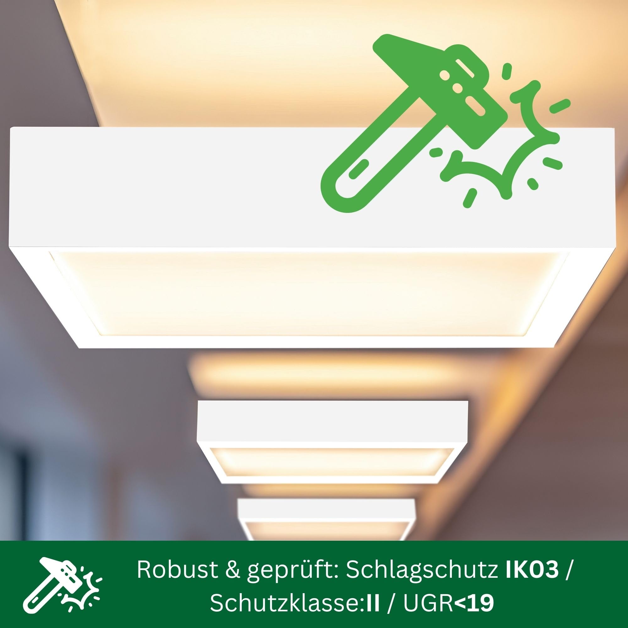 LED Deckenlampe 125cm 30-40W 3489-4692lm 3000K/4000K flach einstellbar