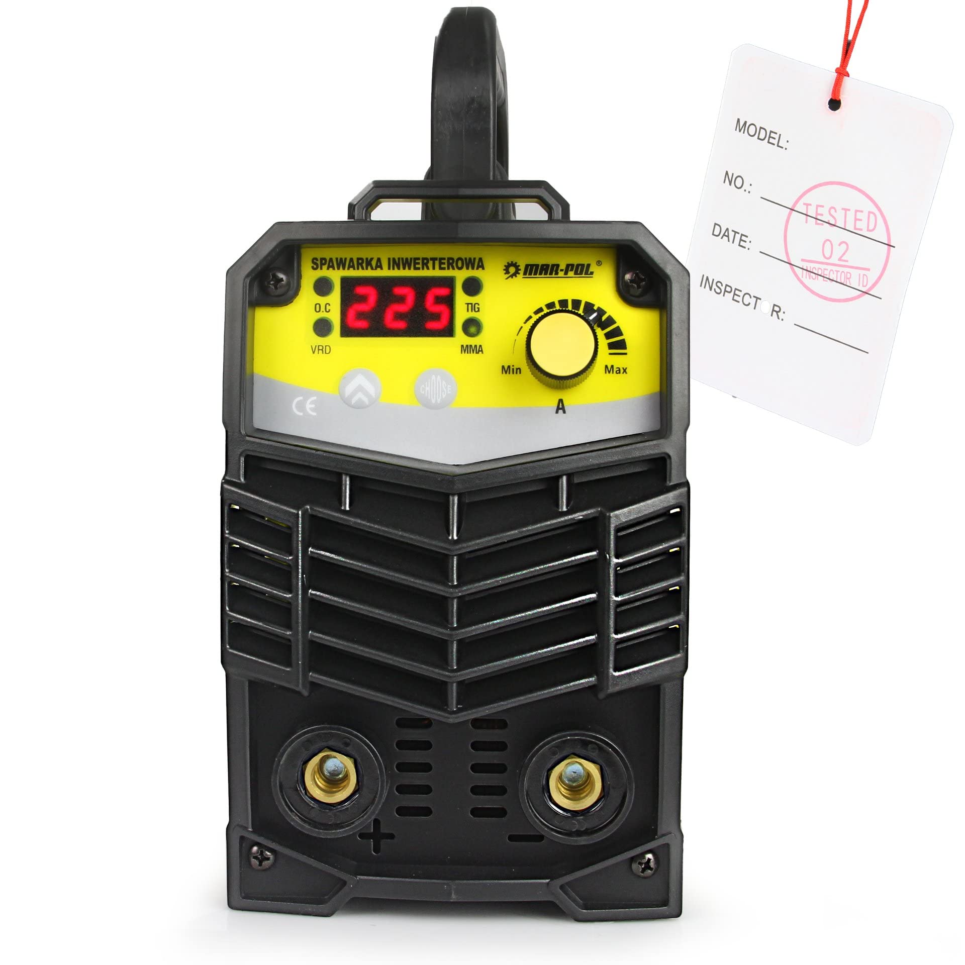 Saldatrice MMA/TIG 330A Inverter Raffreddamento attivo Corrente Regolabile Display Cavo Alimentazione 2 m