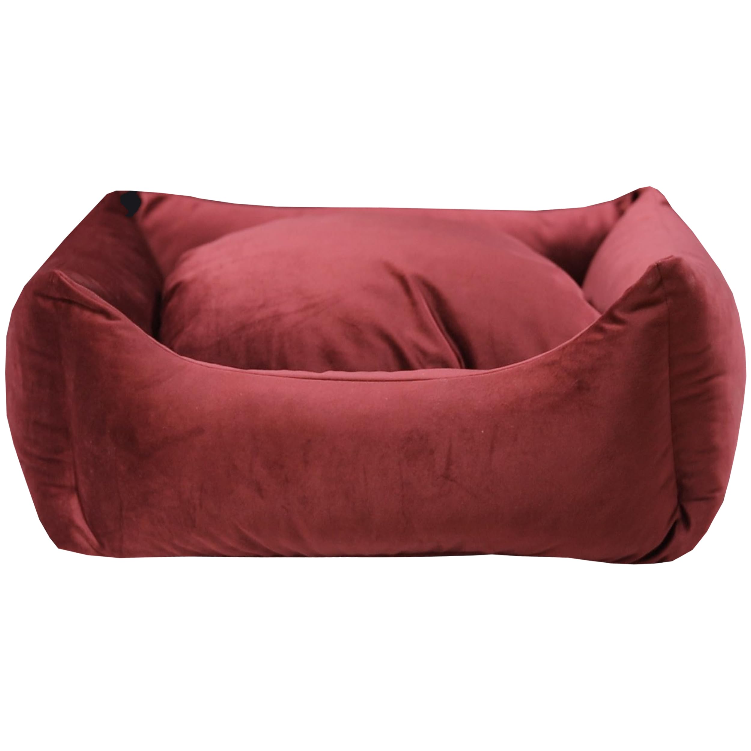 Cuccia cane interno sfoderabile morbida e resistente, cuccia per cani e gatti cuscino cani in Morbido Velluto, taglia piccola media grande divanetto comodo imbottito made in Italy (M, Bordò)