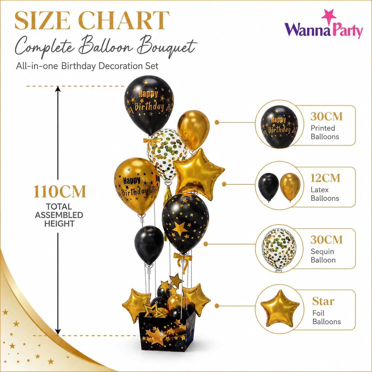 Rose Gold Birthday Balloon Bouquet - FREE SHIPPING -5