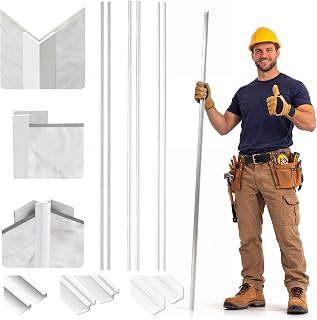 6 Pack Aluminum Trim Kit for Shower Wall Panels & Tub Surrounds, 79 Inch for Each, J, L & Corner Trim Set, Fits 5mm Wall Panels, Easy DIY Edge Finishing