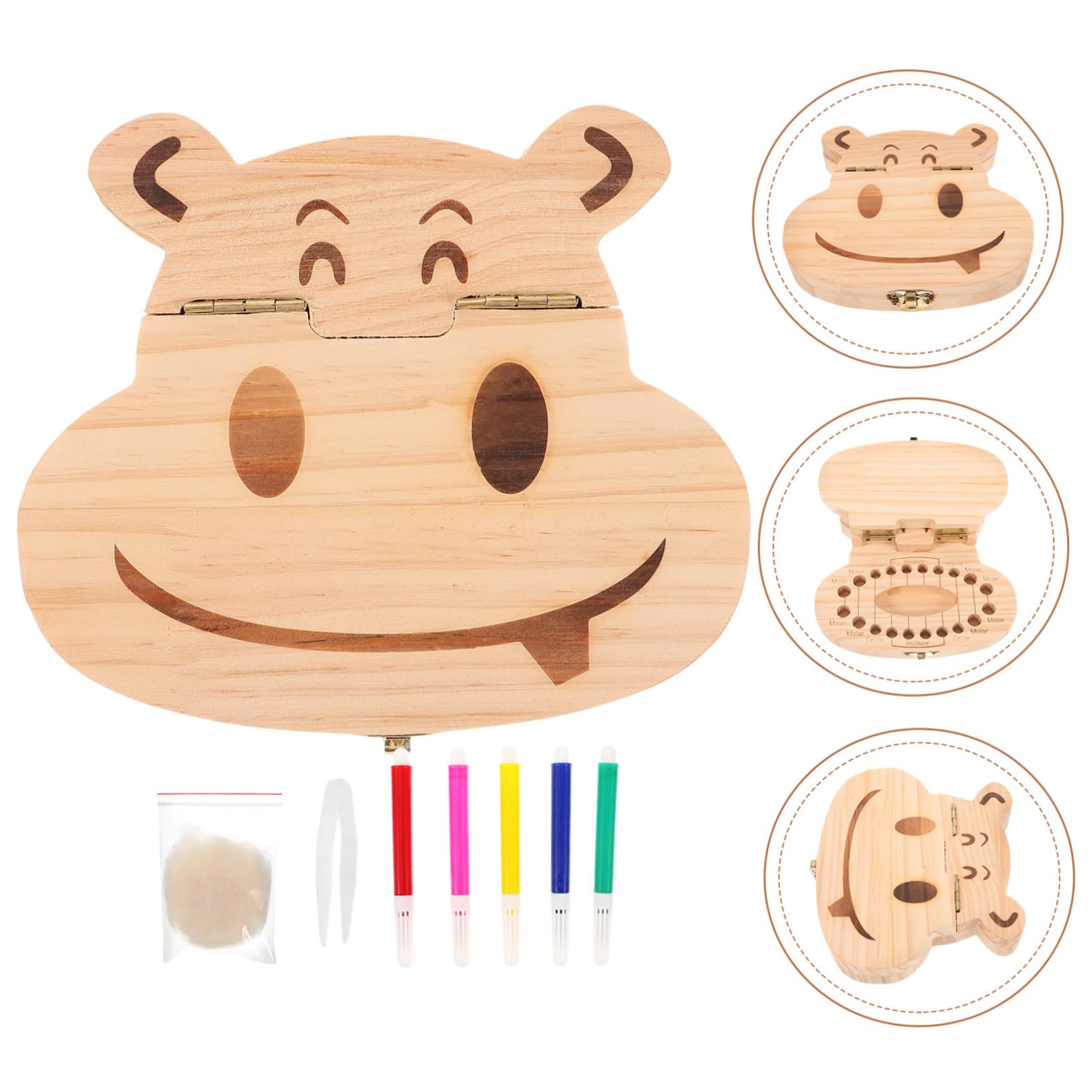 Zerodeko 5er-packung Zahnfee-halter Für Sachen Nachfüllung Bausatz Zahnpasta Zahnbürste Tasche Spender Wischen Ändern Wechseln Sie Pad Zahnen Tür Zahn Halter Holz