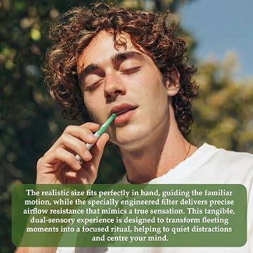 Breathing Sticks with Dust Cap + 30 Replacement Filters (70x8mm) – Variety of Aromas, Nicotine & Smoke Free,Long-Term Kit Mint, Cinnamon, Eucalyptus, Raspberry, Blueberry, Peach