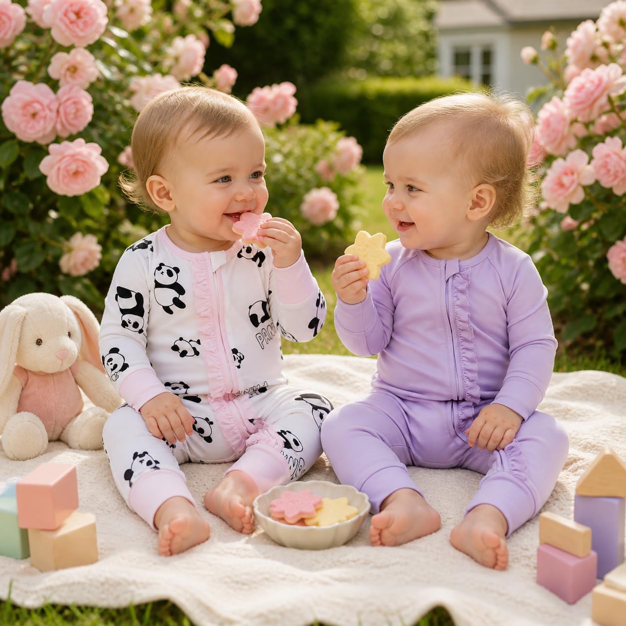 Bow Dream Baby Romper Bamboo Rayon Girl Boy Newborn Infant Footie Outfits image 2