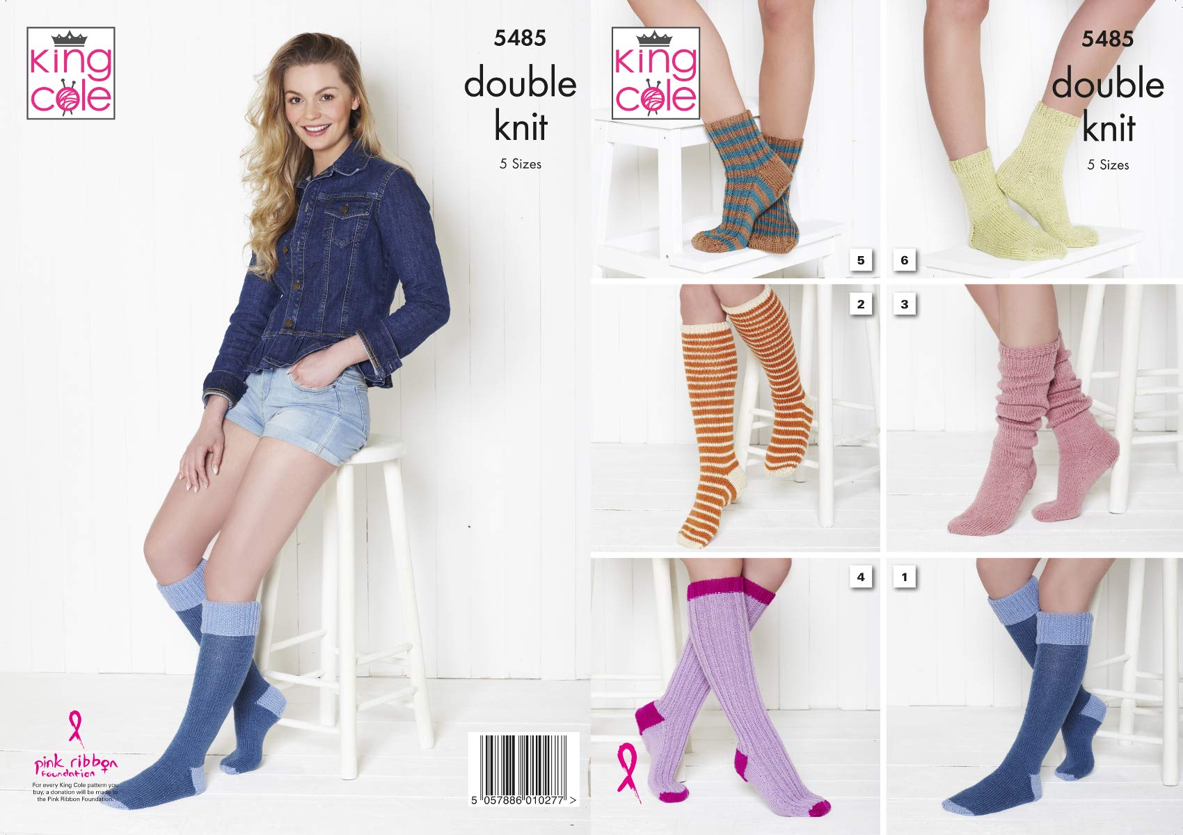 King Cole DK Knitting Pattern Socks 5485