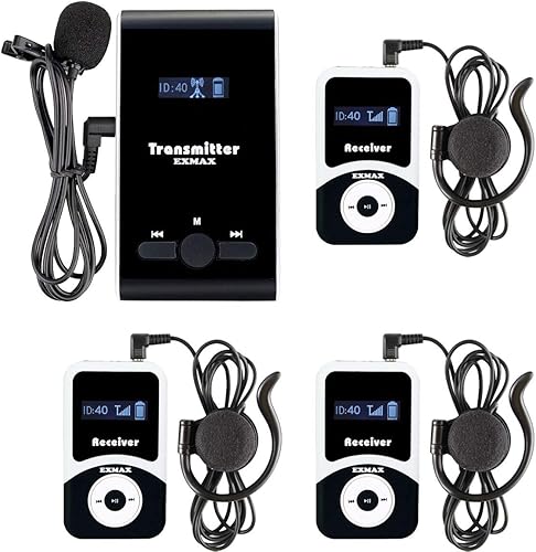 EXMAX ATG-100T, transmisor profesional de 72 MHz-76 MHz para sistema de guía de turismo profesional, sistema de monitoreo inalámbrico, para