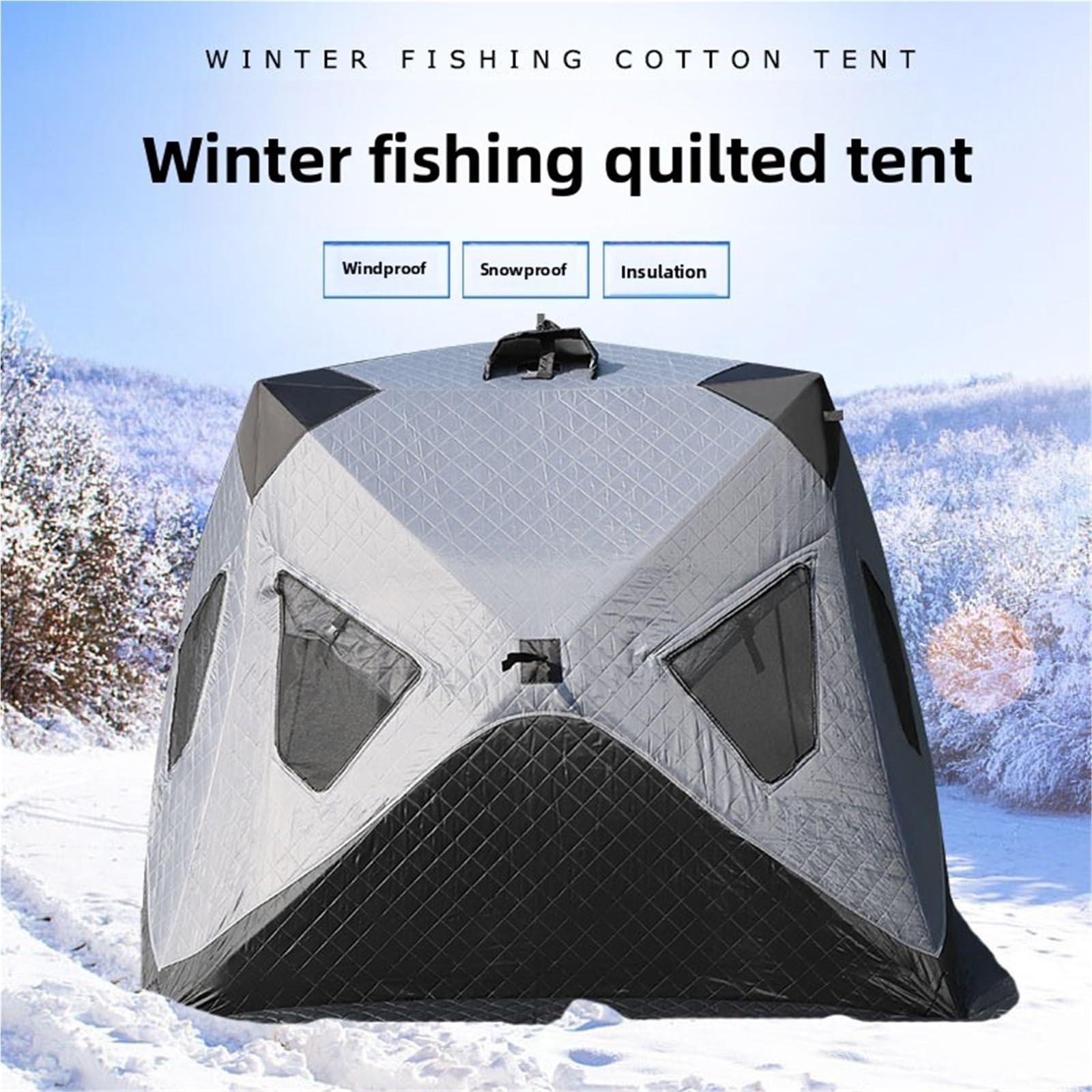Angelzelt Eisfischerzelt aus verdickter Baumwolle – extrem kalte, warme Winter-Camping- und Outdoor-Ausrüstung Fürs Camping