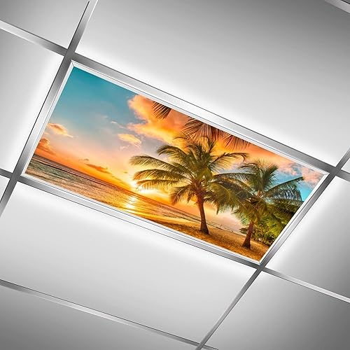 Miniatura 9 de 2 cubiertas de luz fluorescente para luces de techo, nubes y cielo, cubiertas magnéticas de luz con 10 imanes, filtros de luz fluorescentes para