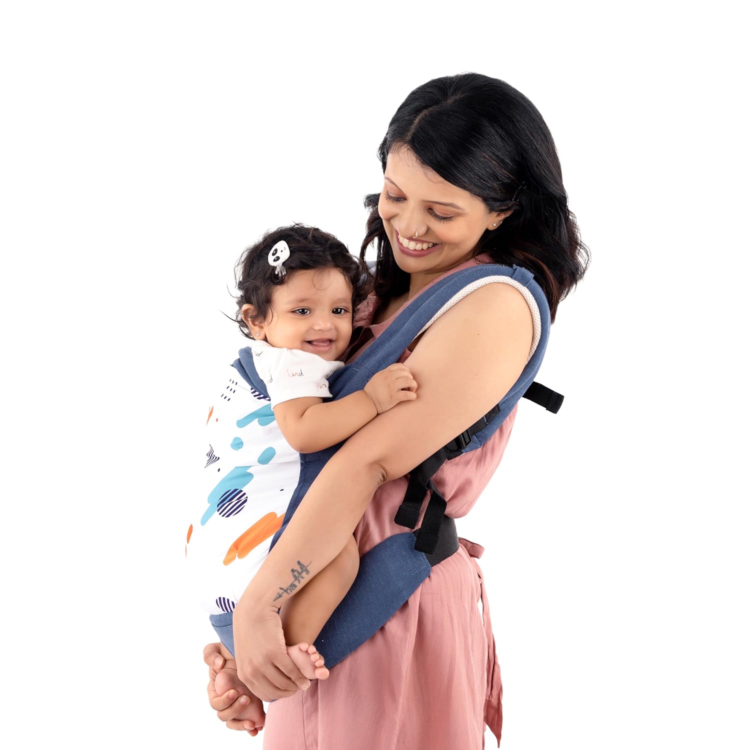LuvLap Adore Baby Carrier with 2 carry positions, lightweight & travel friendly, 4-24Month baby, Breathable Skin friendly premium fabric, New-born to Toddler Carrier, Max weight 6-18Kg (Blue) LuvLap Adore Baby Carrier with 2 carry positions, lightweight & travel friendly, 4-24Month baby, Breathable Skin friendly premium fabric, New-born to Toddler Carrier, Max weight 6-18Kg (Blue)