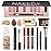 All in One Makeup Kit for Women Full Kit, Make Up Gift Set for Women Teens Girls, Includes 12 Colors Eyeshadow, Foundation, Lipstick, Mascara, Brush, Sponge, Brow Powder, Brow Soap, Eyeliner Stamp