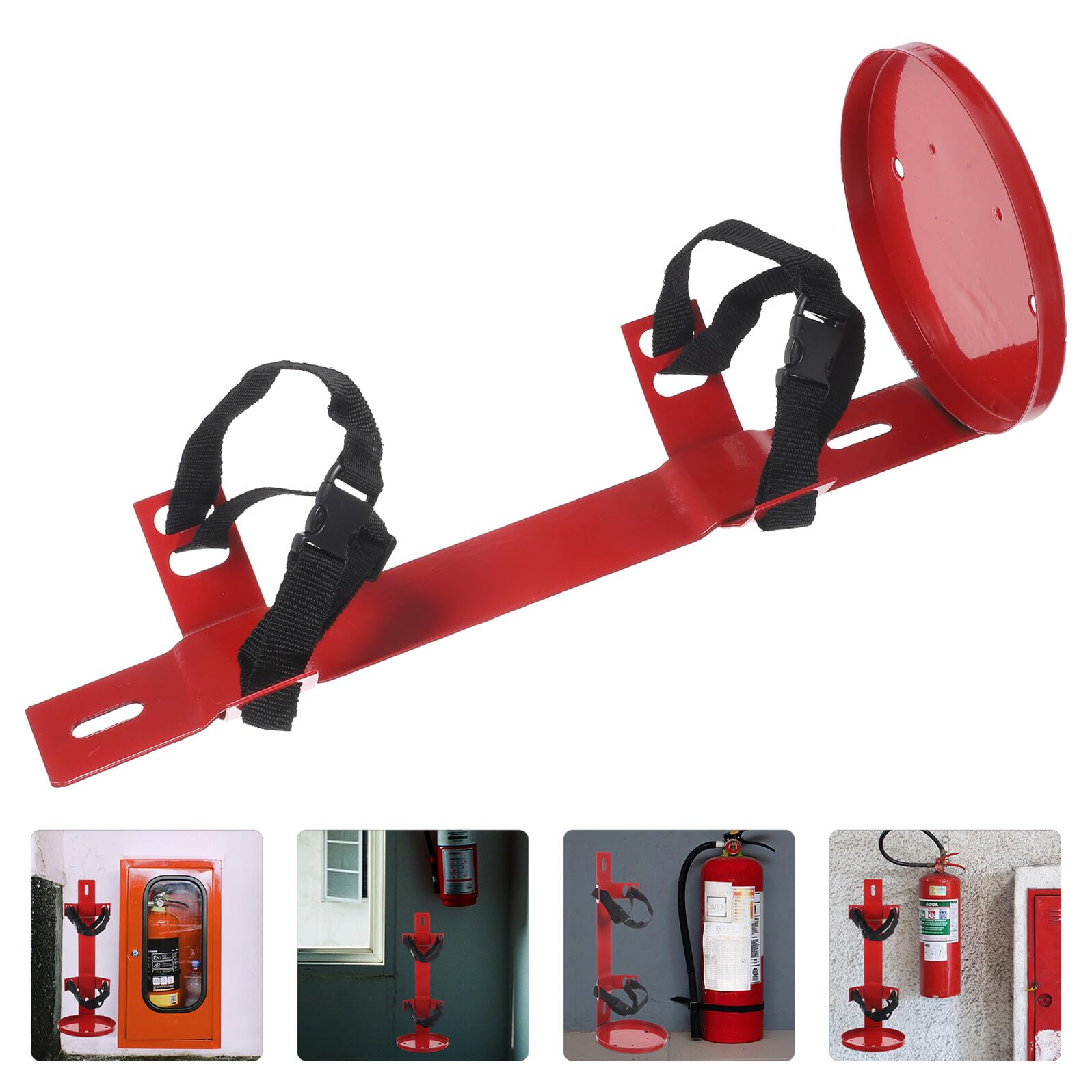 Soporte de Extintor de Incendios Resistente para Pared con Correas Ajustables Montaje para Extintores para Hogar Oficina y Vehículo